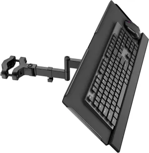 Keyboard Tray Pole Mount - PUTORSEN Keyboard Mount fits Most Standard and Oversized Keyboards, Holds up to 2.2lbs, Black