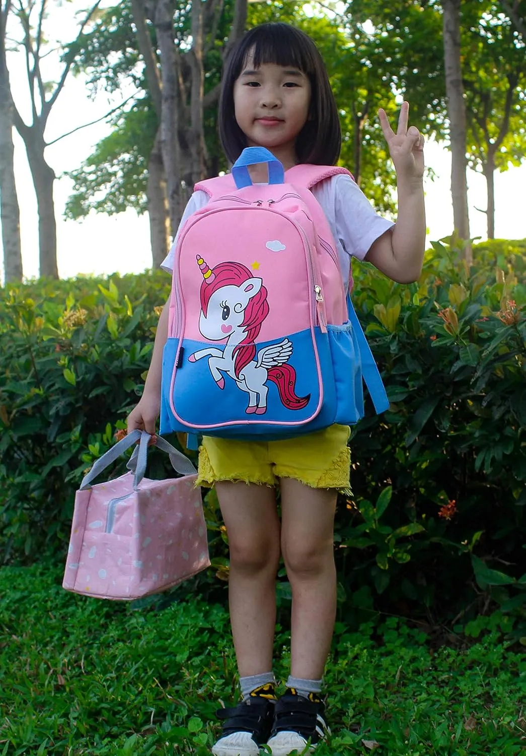 Kids Preschool Kindergarten Backpack Lightweight Cool Cute Cartoon Travel Backpack With Lunch Bag For Boys Girls