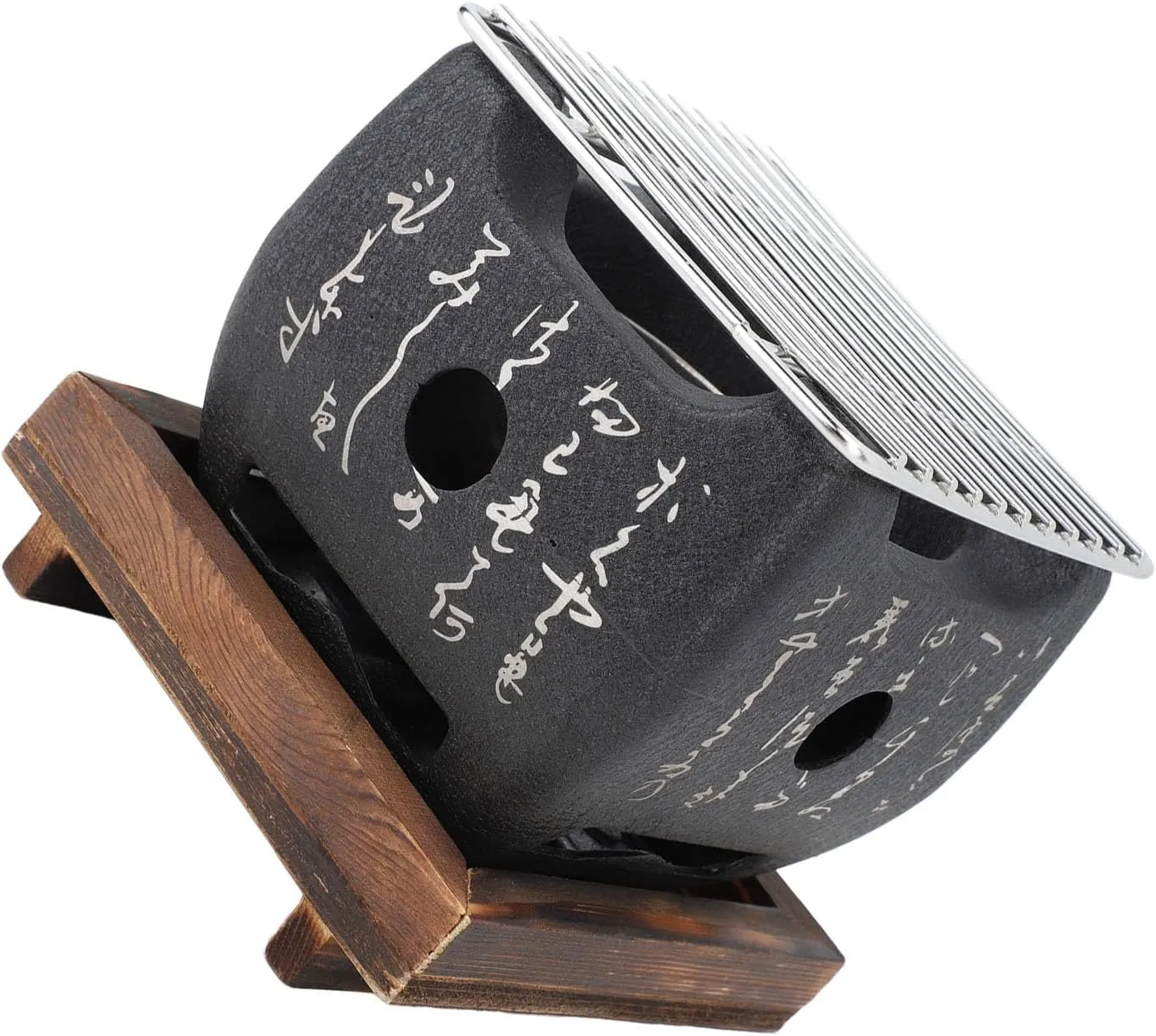 KIMISS Japanese Mini Portable Charcoal BBQ Stove - Fast Heating Multifunctional Grill for Outdoor Cooking, Family Gatherings, and Camping (19.5x18cm / 7.7x7.1in)
