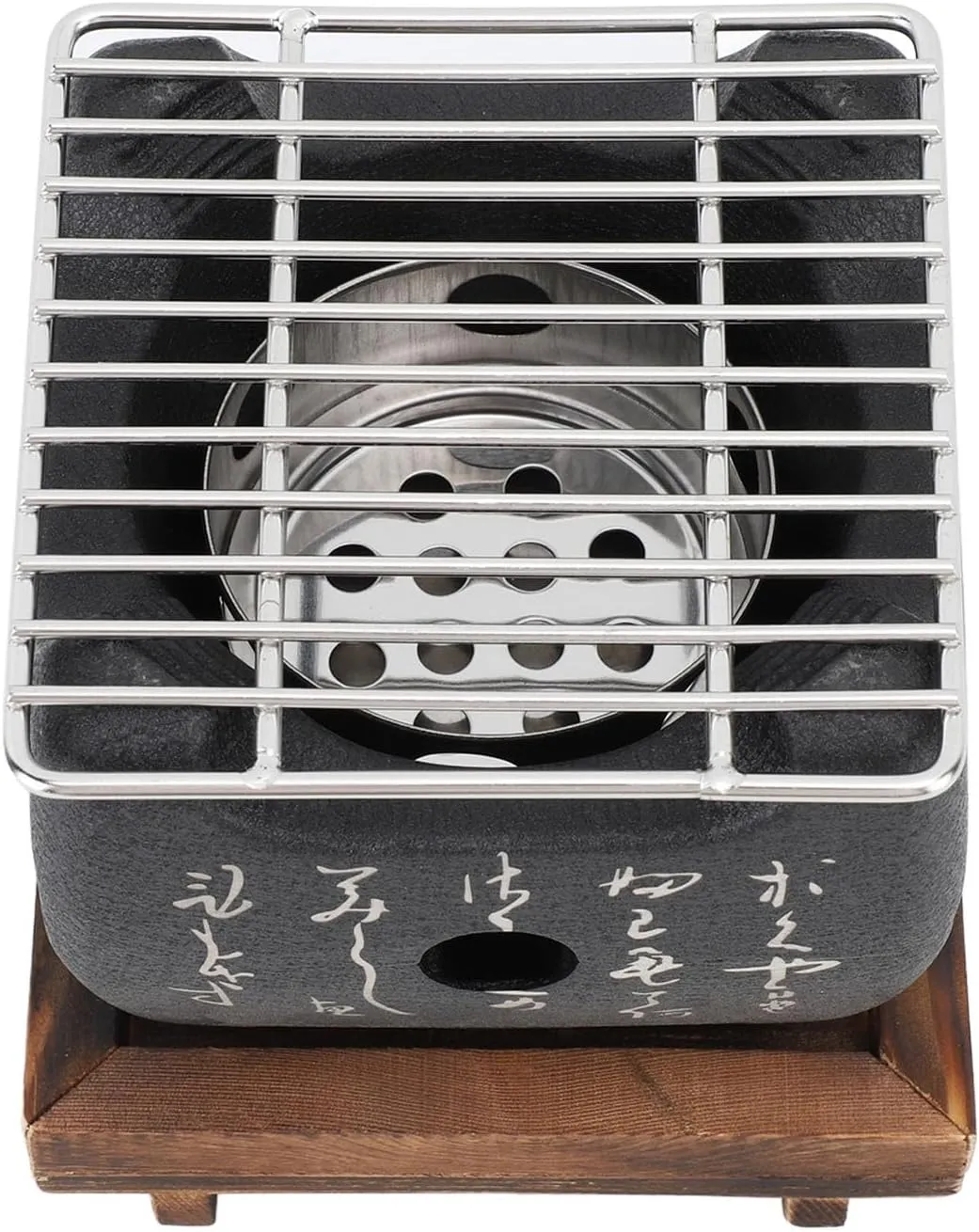 KIMISS Japanese Mini Portable Charcoal BBQ Stove - Fast Heating Multifunctional Grill for Outdoor Cooking, Family Gatherings, and Camping (19.5x18cm / 7.7x7.1in)