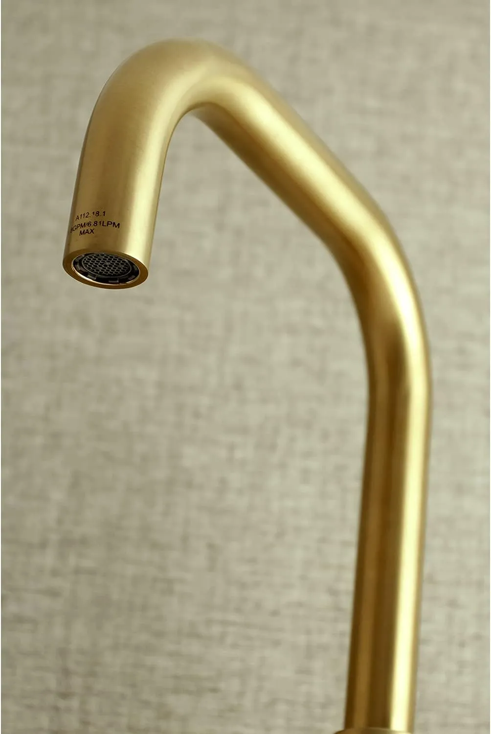 Kingston Brass Concord 8-Inch Adjustable Center Wall Mount Kitchen Faucet, Brushed Brass