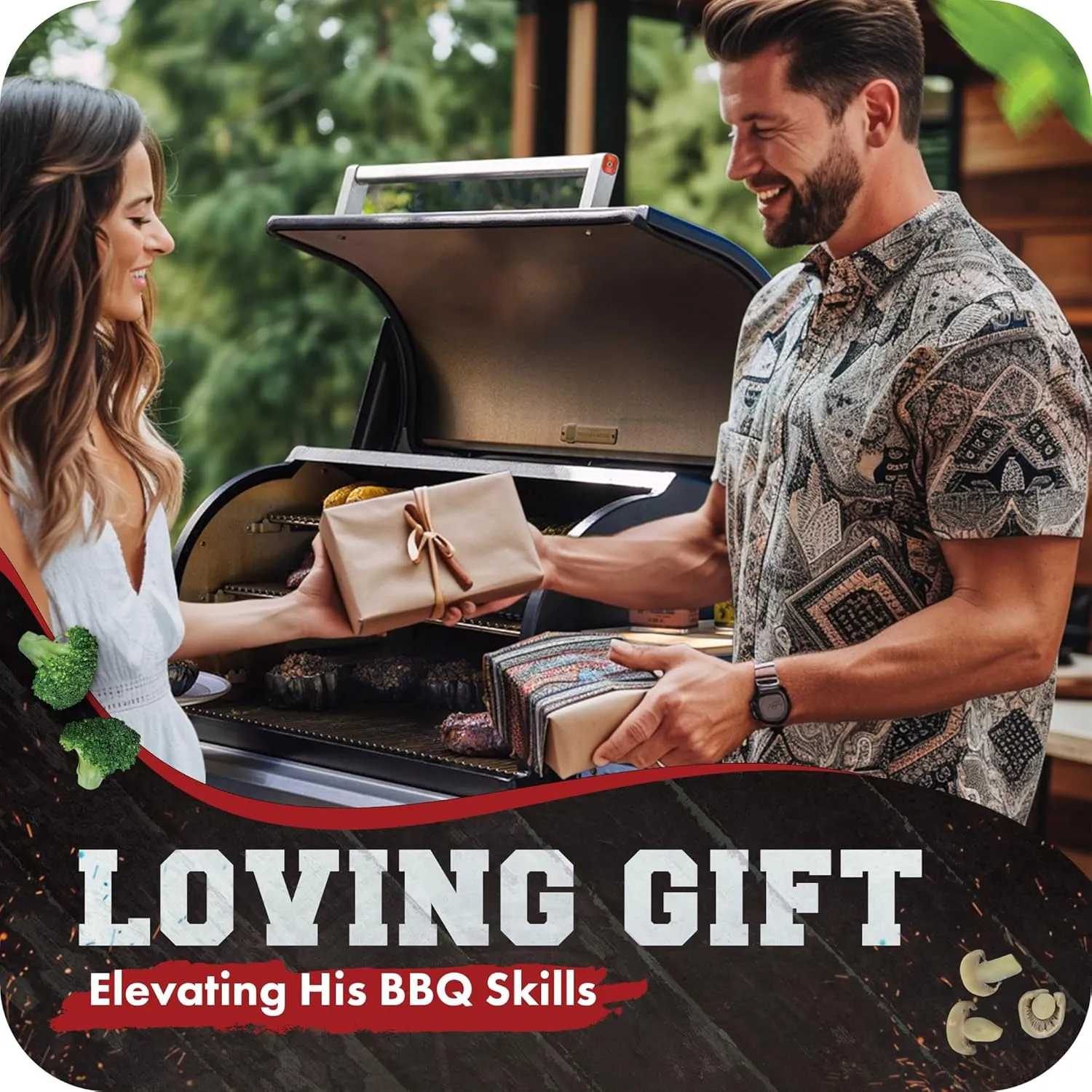KITCHEN PERFECTION XL Silicone Smoker Oven Gloves-Extreme Heat Resistant BBQ Gloves-Handle Hot Food Right on Your Grill Fryer&Pit|Waterproof Grilling Cooking Baking Mitts|Superior Value Set 3 Bonuses