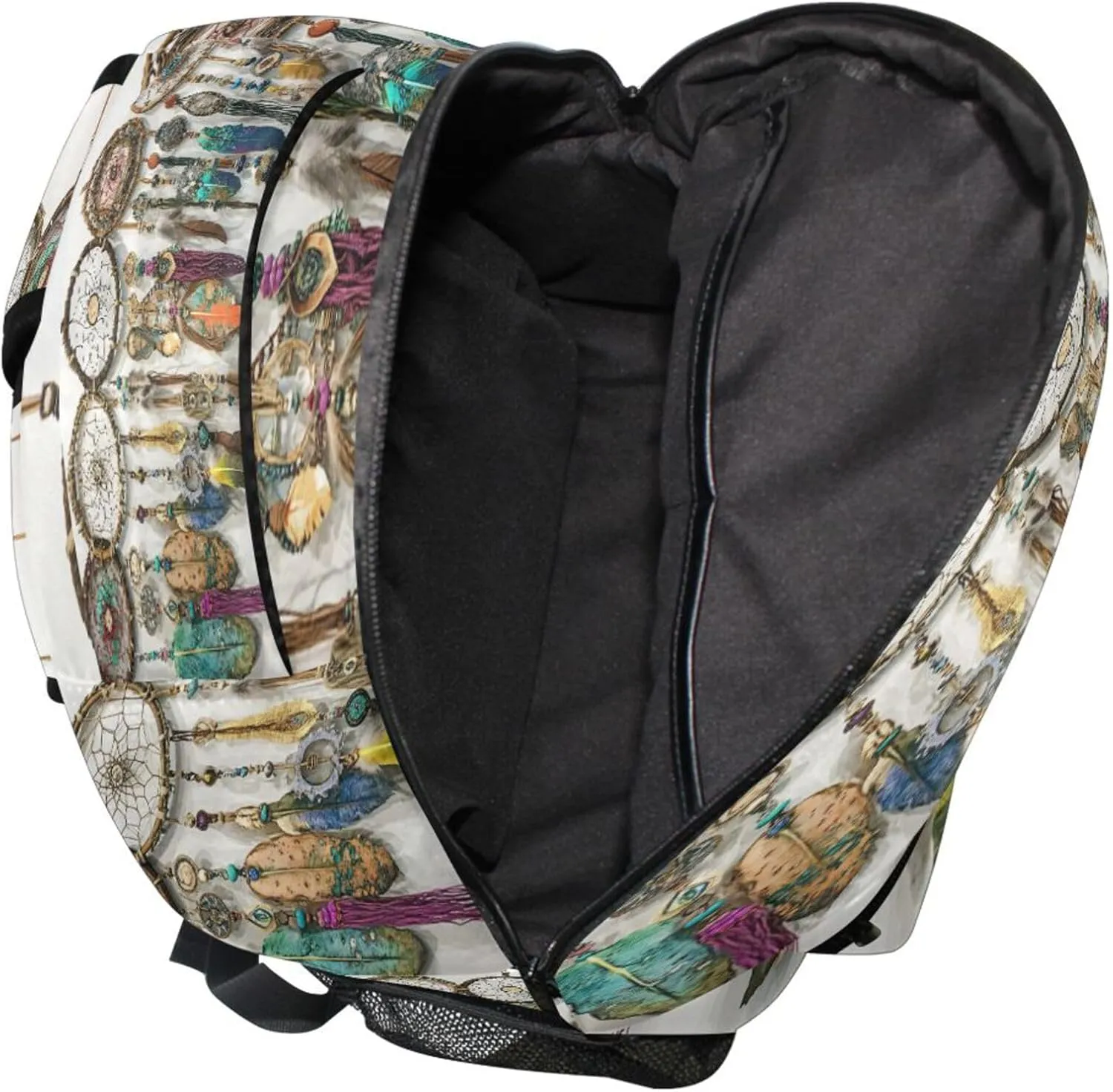 KLL Backpacks for Teenager Waterproof Carry On Backpacks with Chest Strap Gift Men & Women Boho Vintage Dream Catchers