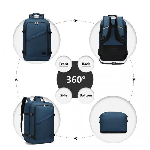 Kono Lightweight Cabin Bag Travel Business Backpack - Navy