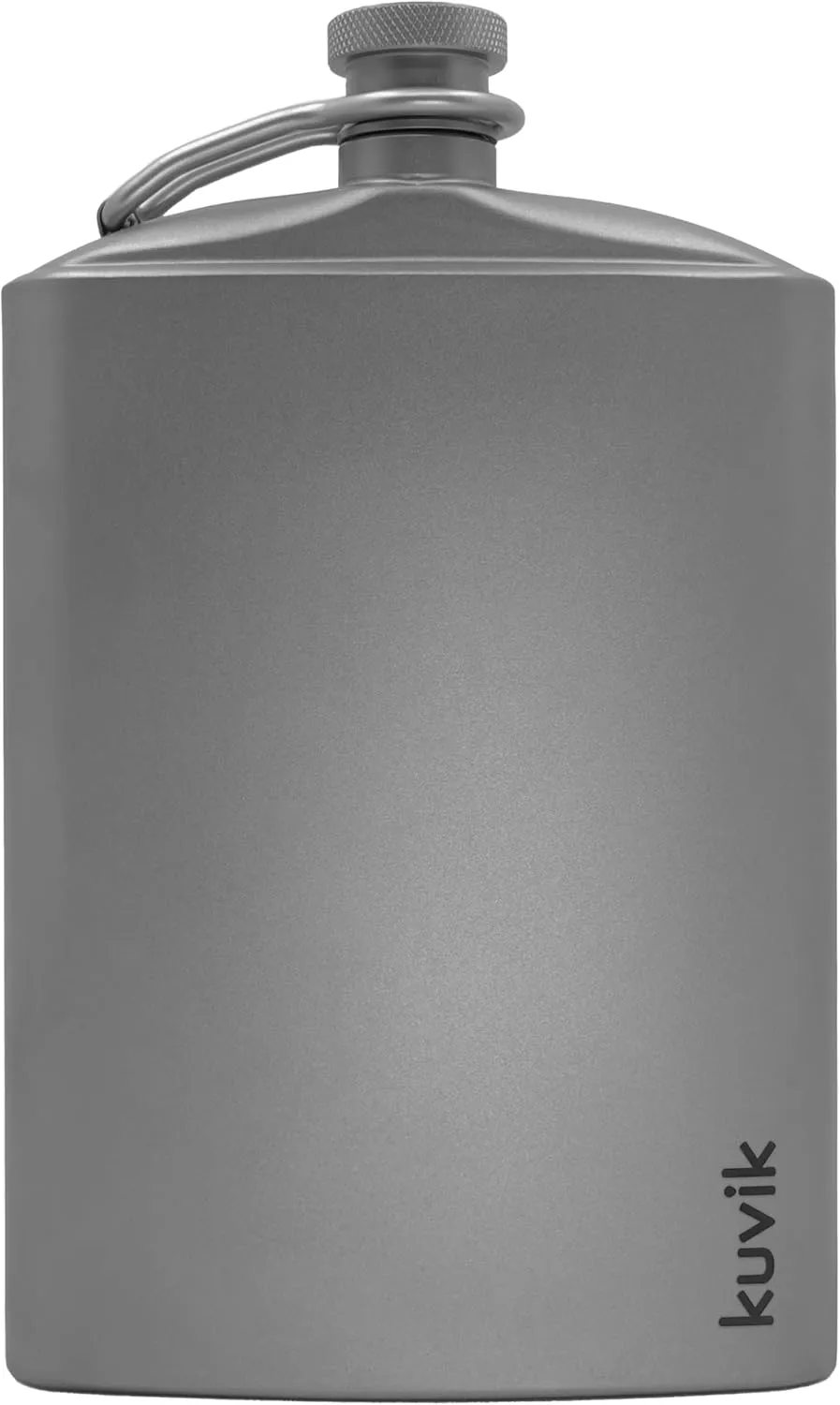 Kuvik Titanium Flask 8.8 oz (260ml) - Ultralight and Compact Flask for Backpacking, Camping, and Hiking