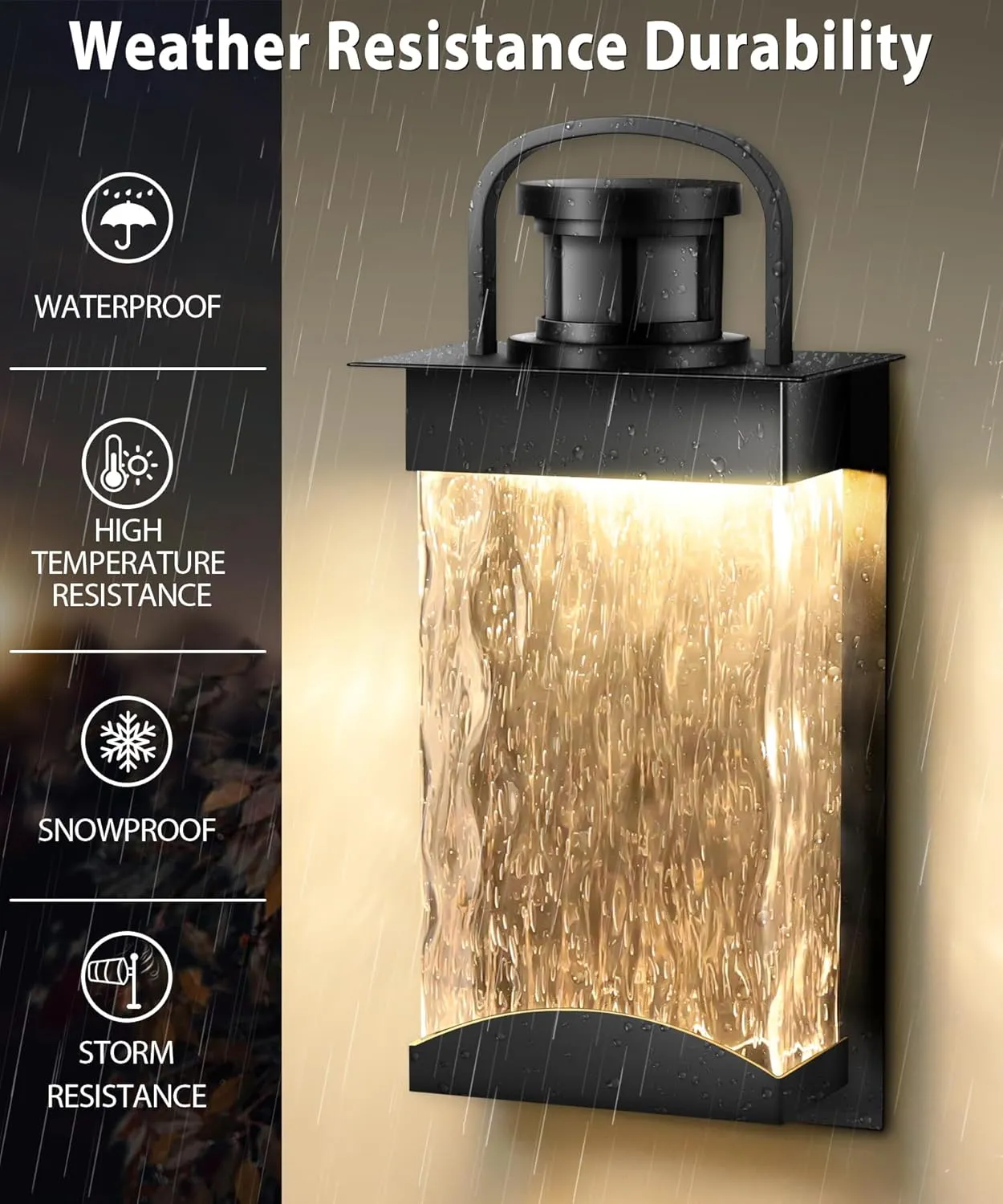 Lamomo Motion Sensor Outdoor Lights, 2 Packs LED Integrated Porch Lights, 1200 Lumen Dusk to Dawn Outdoor Wall, Waterproof Anti-Rust Exterior Light Fixture, 13W, Modern, Black, Energy Saving