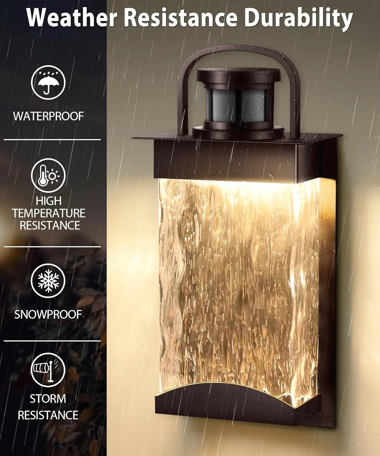 Lamomo Motion Sensor Outdoor Lights, 2 Packs LED Integrated Porch Lights, 1200 Lumen Dusk to Dawn Outdoor Wall, Waterproof Anti-Rust Exterior Light Fixture, 13W, Modern, Bronze, Energy Saving