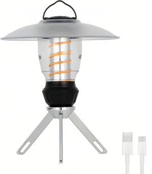 Lancoon Outdoor Retro Camping Light with Stepless Dimming Rechargeable LED Flashlight 3 Light Modes Tent Lantern Hook Easy to Carry for Fishing Hiking Emergency