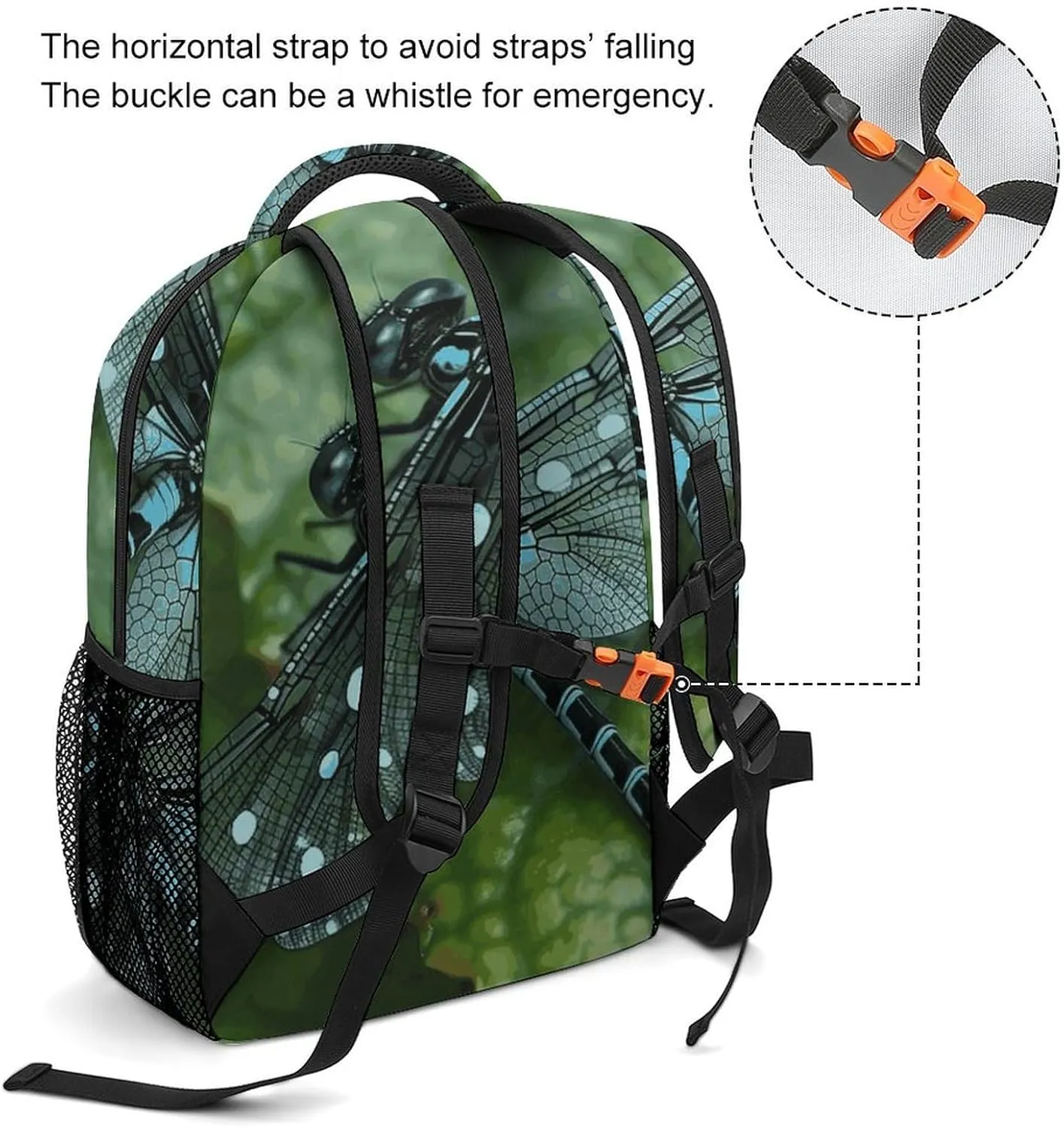Laptop Backpack for Men Women Lightweight Daypack with Compartment Rucksack Blue Dragonfly Laptop Bag