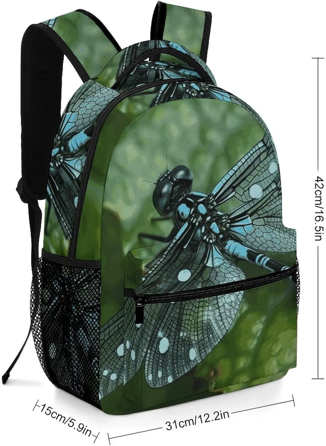 Laptop Backpack for Men Women Lightweight Daypack with Compartment Rucksack Blue Dragonfly Laptop Bag