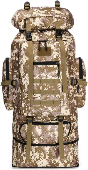 Large Capacity Backpack 100L, Outdoor Hiking Backpack Camping Trekking Survival Backpacks for Cycling, Climbing