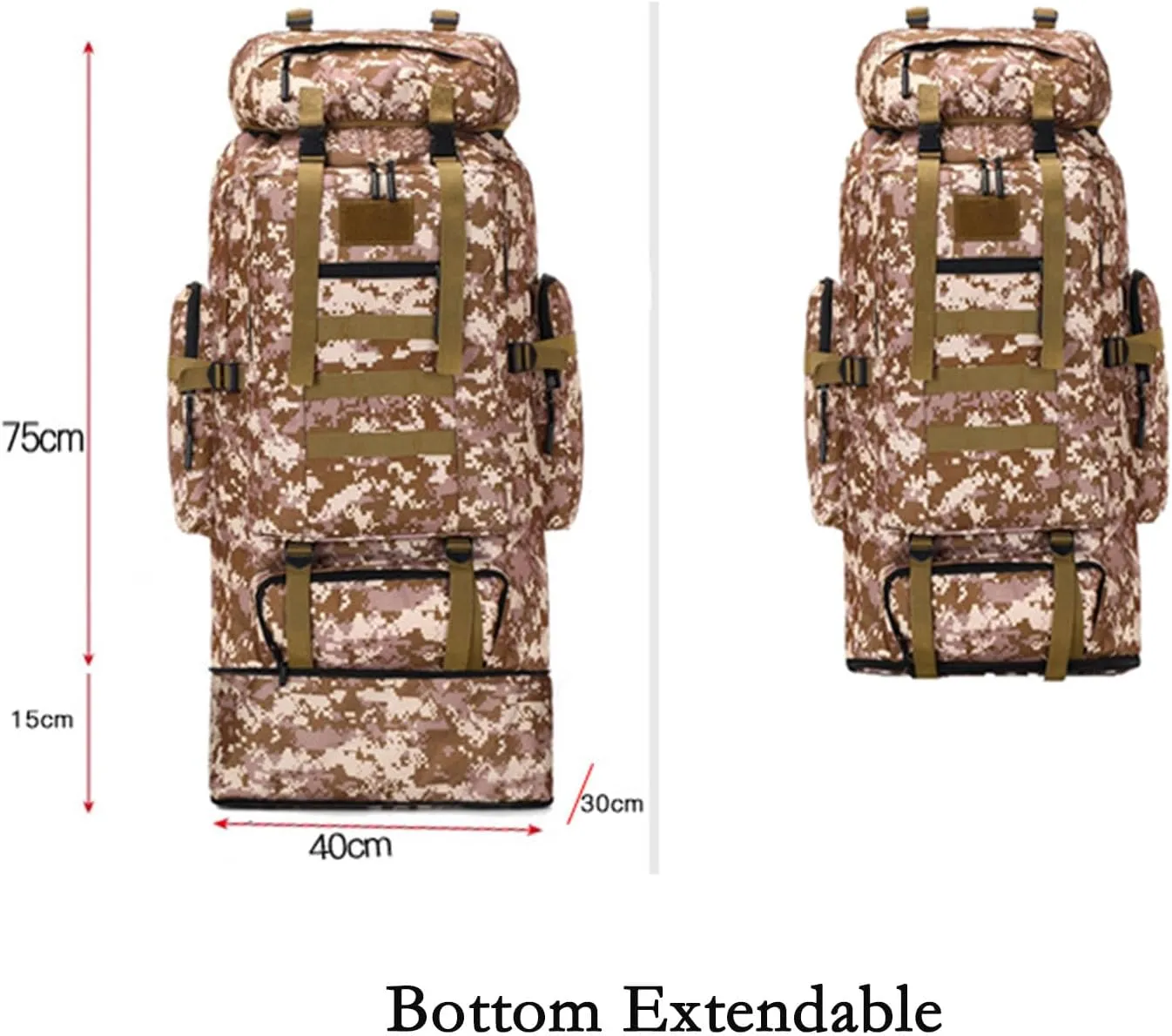 Large Capacity Backpack 100L, Outdoor Hiking Backpack Camping Trekking Survival Backpacks for Cycling, Climbing