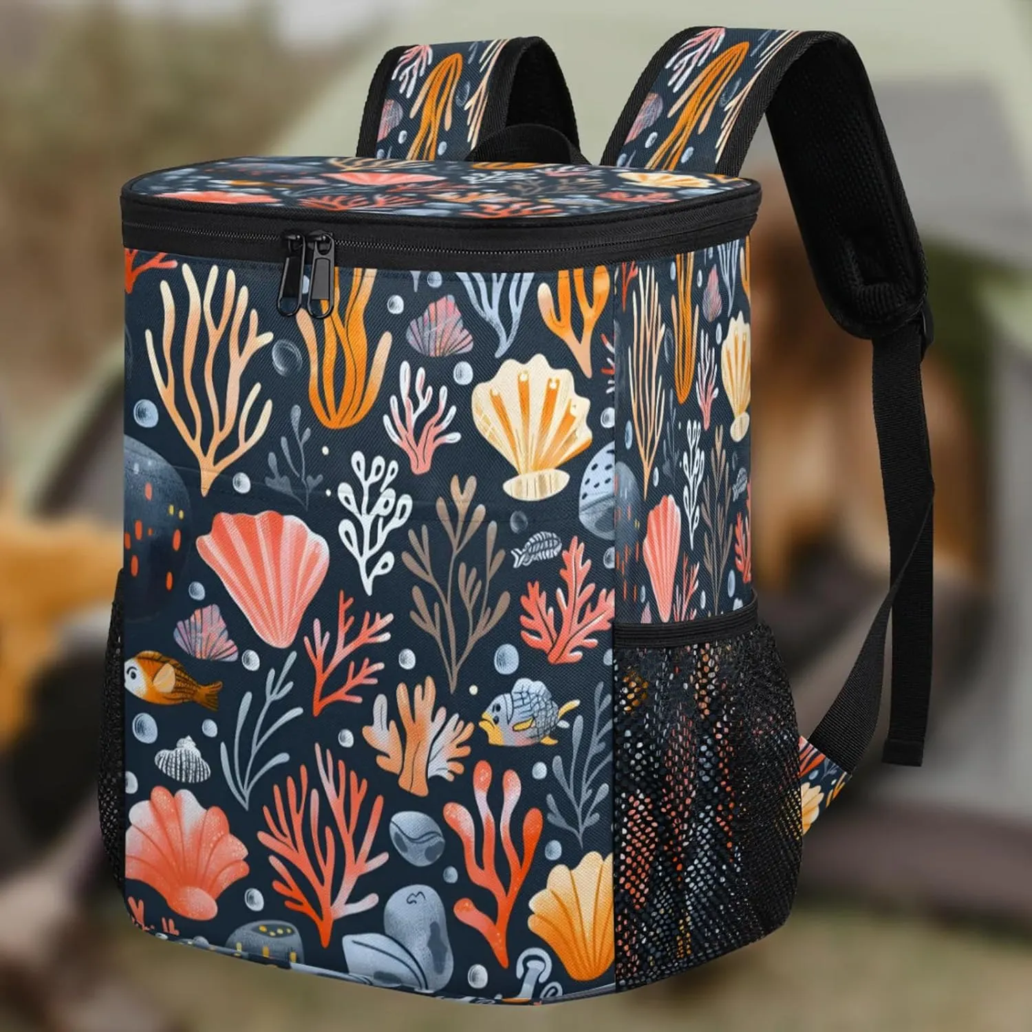 Large Insulated Cooler Backpack, Leak Proof Backpack 30 Cans, Cooler Bag for 12h Hot/Cold Retention