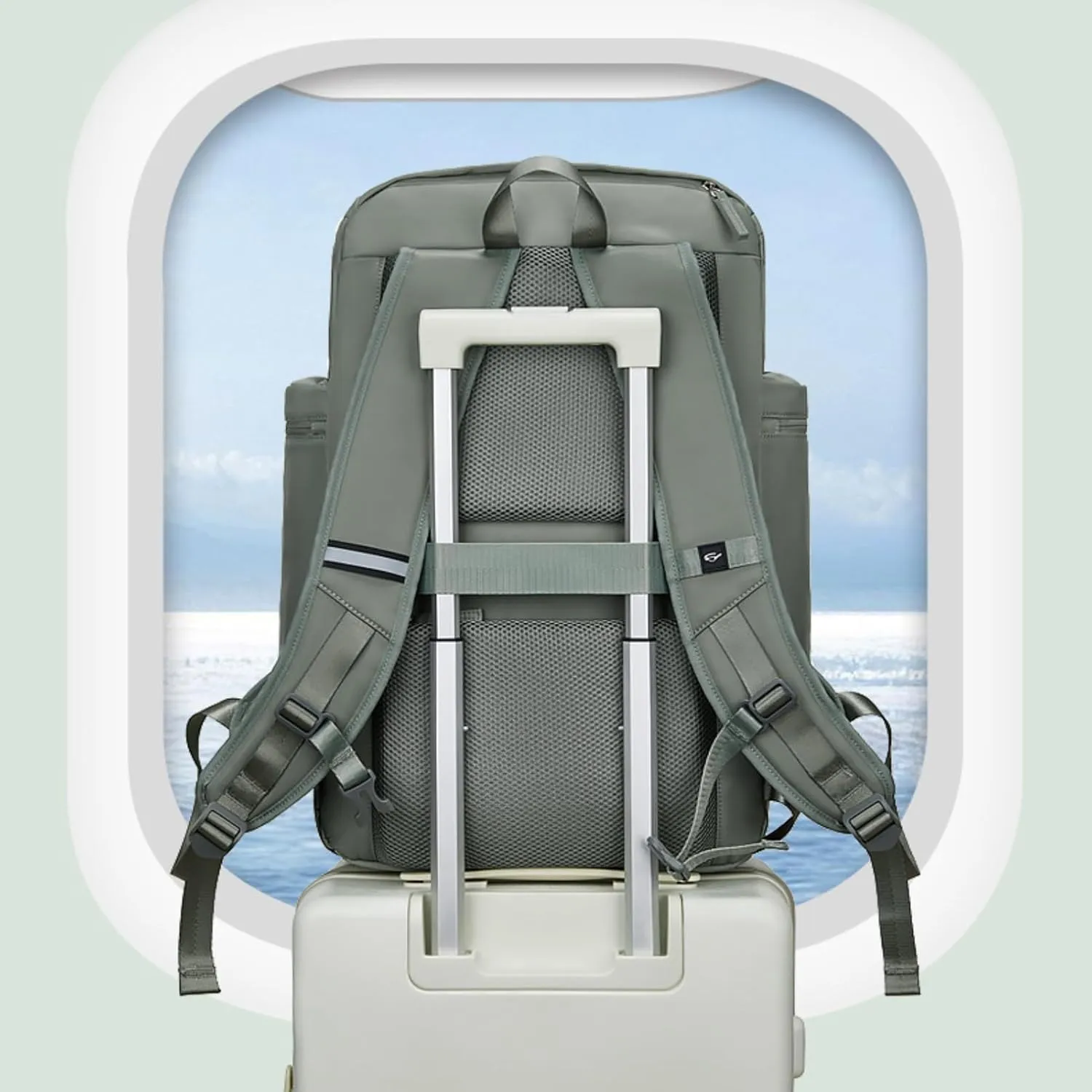 Large Travel Backpack,50L Carry-On Backpack Water Resistant Flight Approved Weekender Bag Luggage Backpack Business Daypack for Men and Women(Army Green)