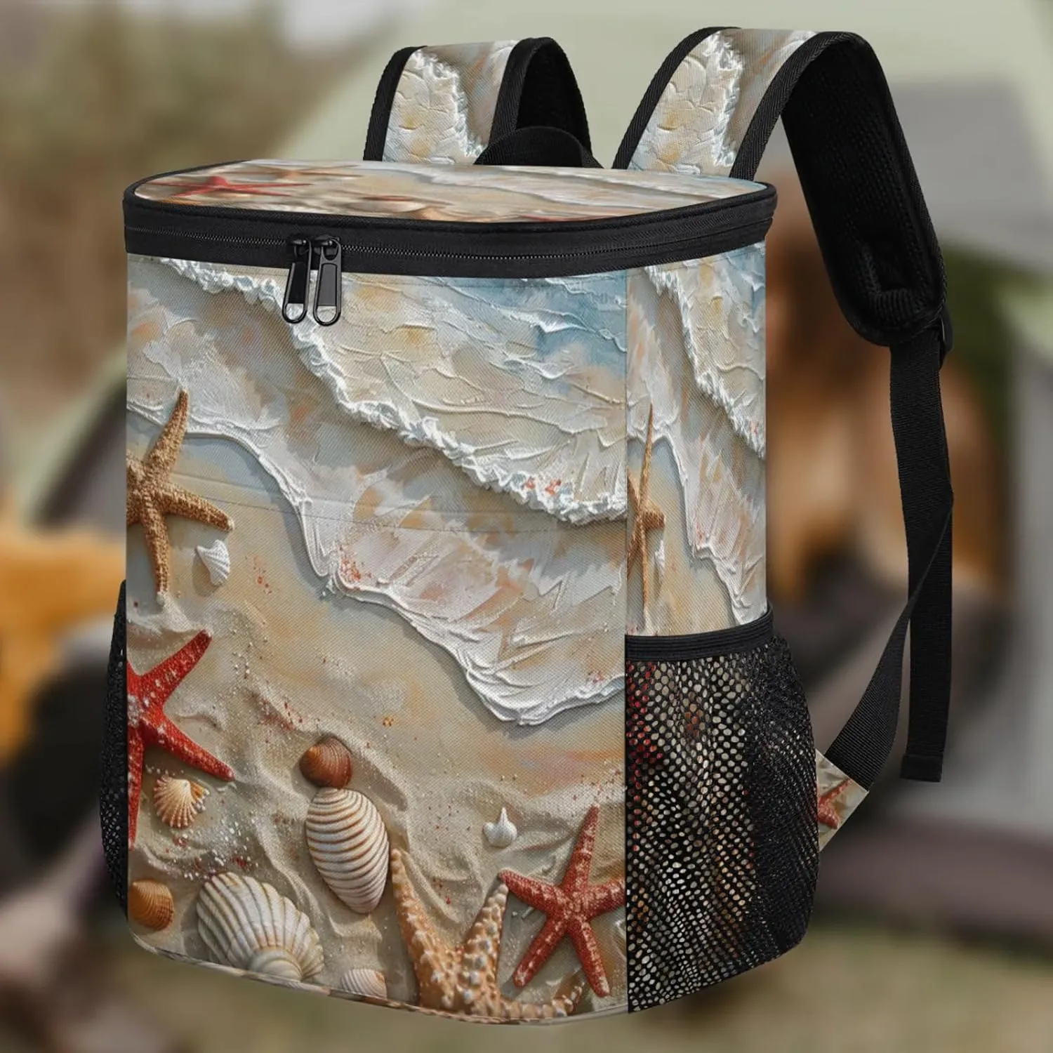 Large Waterproof Insulated Cooler Backpack, Leak Proof Backpack 30 Cans, Lightweight Cooler Bag for Camping