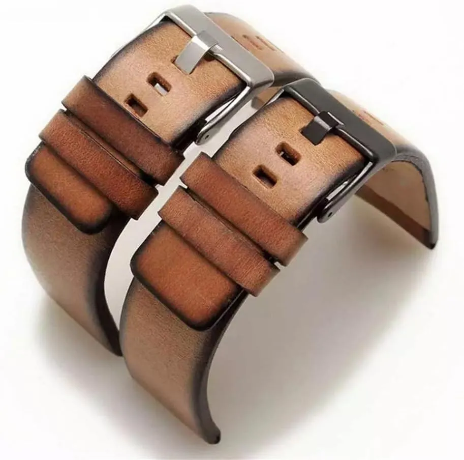 Leather Bracelet for diesel DZ7406 DZ7408 DZ4476 DZ4343 Strap Brown Strap 22mm 24 26mm Vintage Watch Strap