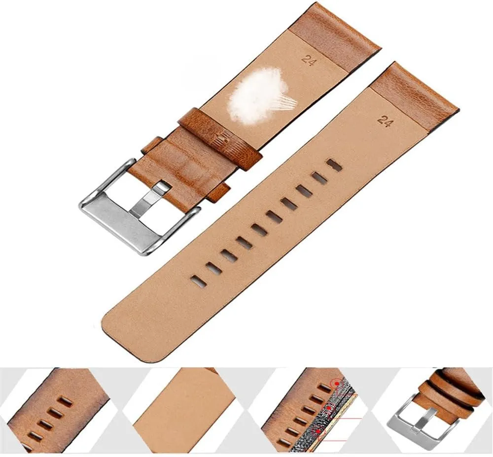 Leather Bracelet for diesel DZ7406 DZ7408 DZ4476 DZ4343 Strap Brown Strap 22mm 24 26mm Vintage Watch Strap