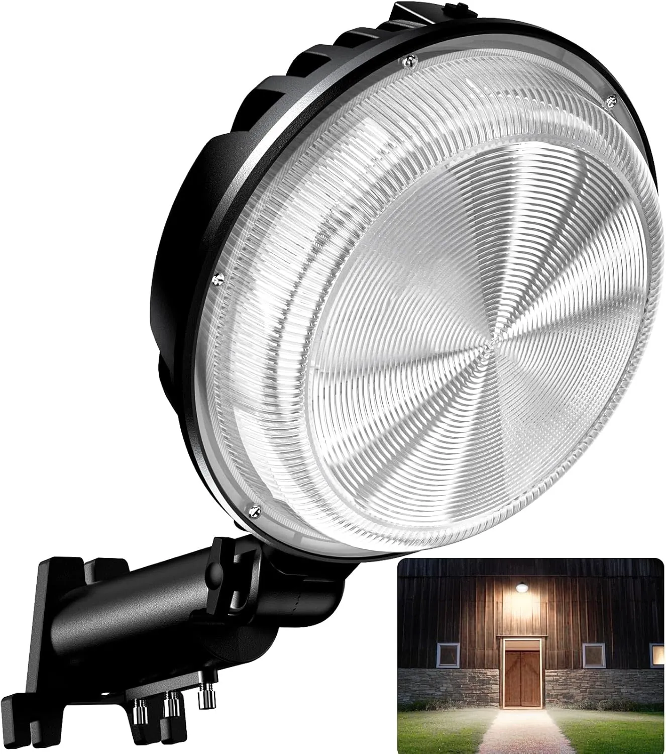 LED Barn Light, 150W 20000LM Dusk to Dawn Outdoor Lighting with Adjustable Angle Photocell, LED Yard Light 6500K Daylight IP66 Waterproof Outdoor Street Lights for Garage, Farm, Security