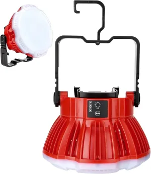 LED Camping Lantern Light Compatible with Milwaukee M18 18V Battery, 2400LM 3 Adjustable Brightness Cordless Portable LED Work Light Floodlight with Hook for Tent Jobsite Ceiling(No Battery)