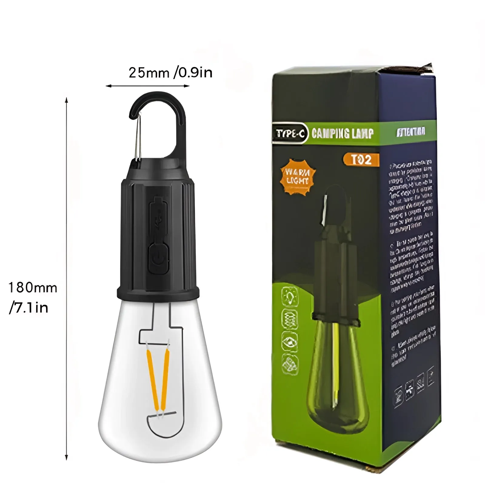 LED Camping Lantern - Portable, Waterproof, Rechargeable Outdoor Light