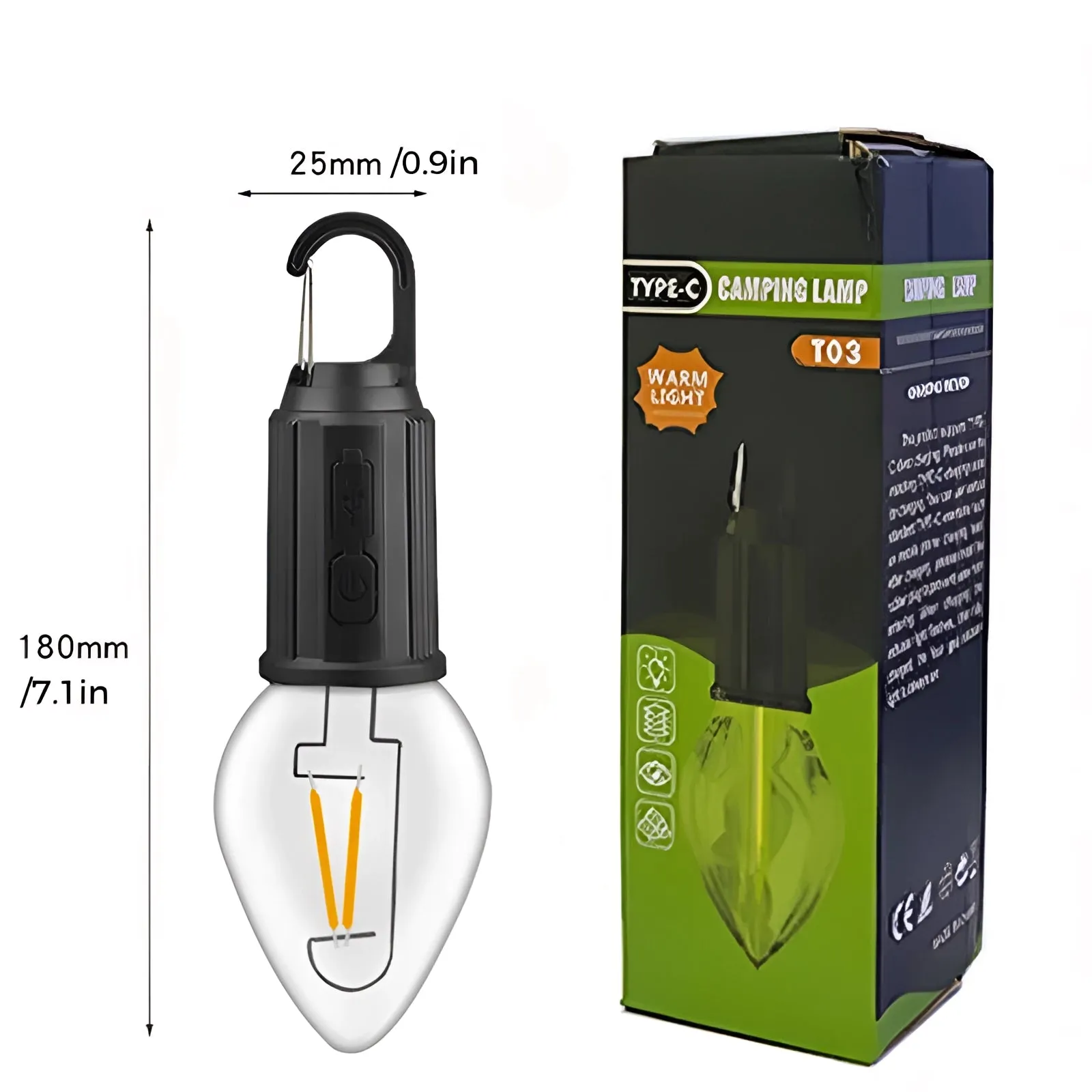 LED Camping Lantern - Portable, Waterproof, Rechargeable Outdoor Light