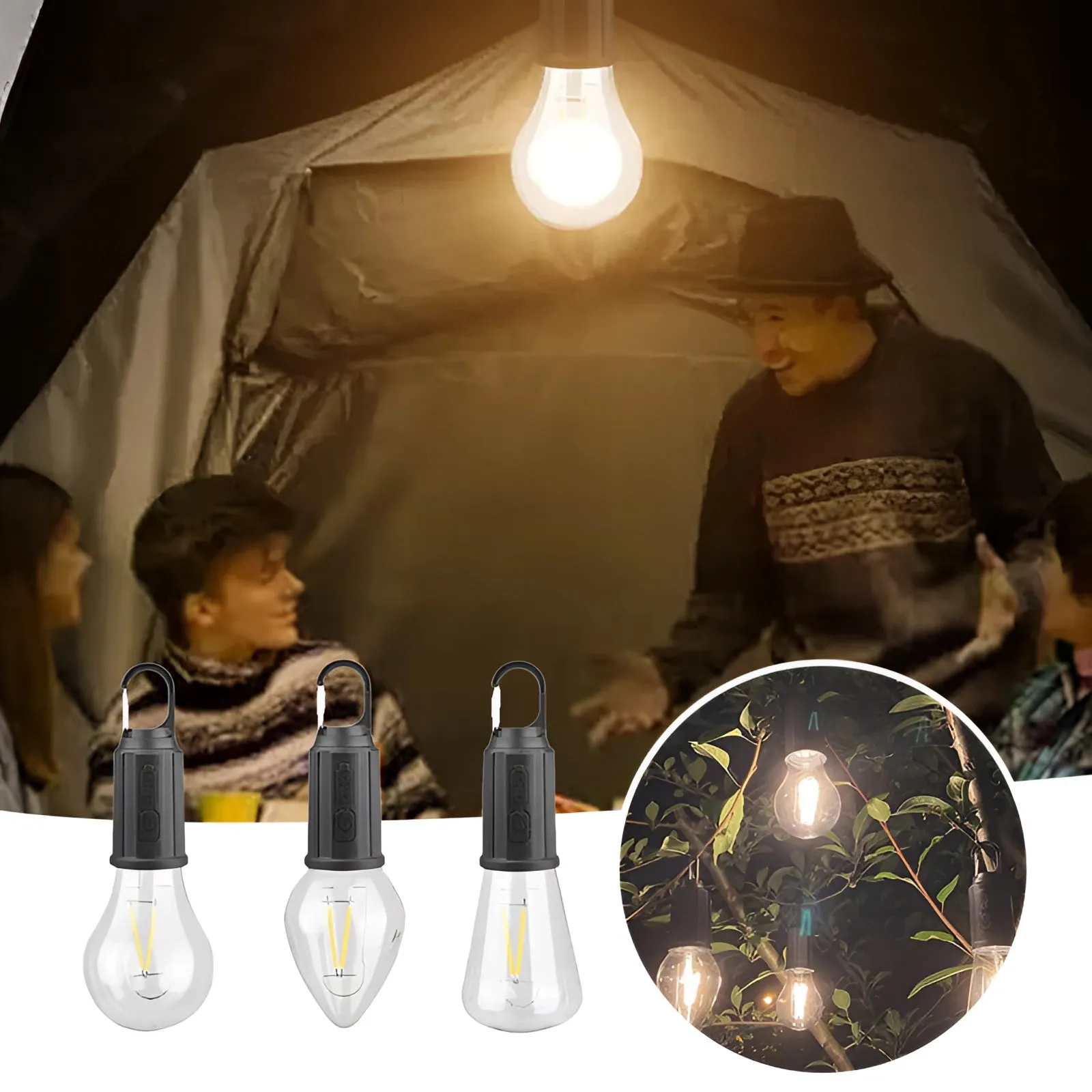 LED Camping Lantern - Portable, Waterproof, Rechargeable Outdoor Light
