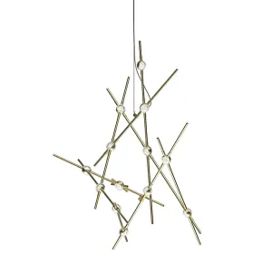 LED Lantern in Satin Brass