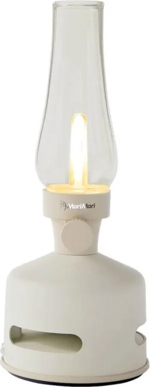 LED Lantern with Bluetooth Speaker - Beach House - Beige