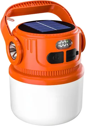 Led Solar Lantern for Camping, USB Charging Emergency Light, 6 Brightness Settings, Hanging & Portable Design