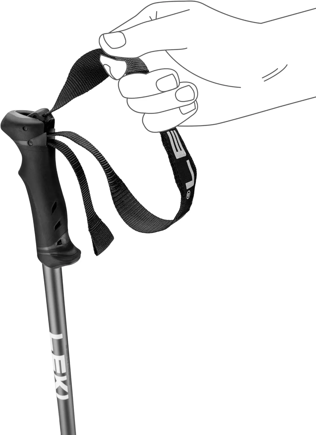 LEKI QNTM Lightweight Aluminum Ski Poles for Downhill Skiing