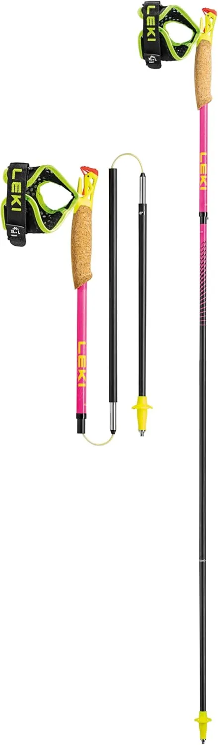 LEKI Ultratrail FX.One Superlite Carbon Collapsible Lightweight Trekking Poles for Hiking & Trail Running