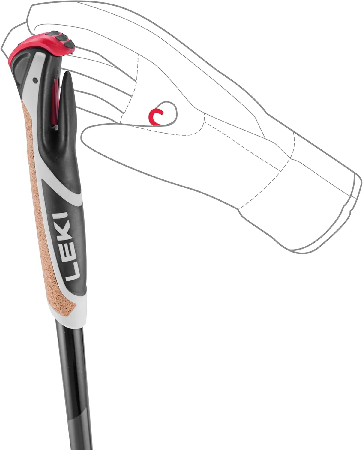 LEKI XTA 5.5 Lightweight Aluminum Cross-Country Ski Poles for Nordic Skiing