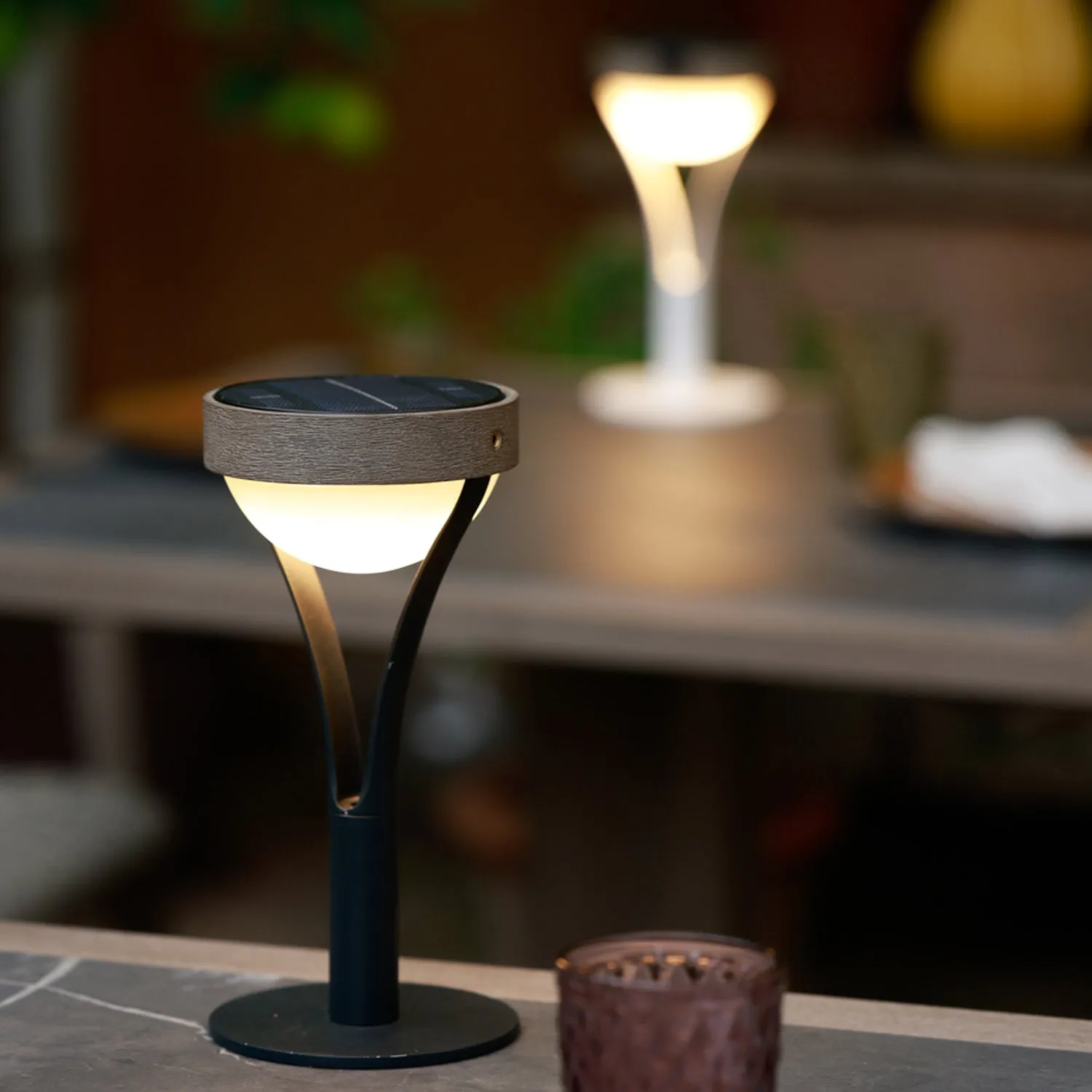 Les Jardins Tyble Solar Table Lamp