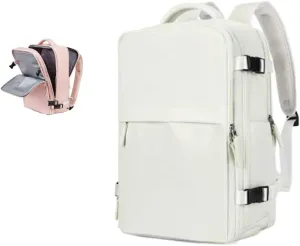 Levettevac Backpack, Levettevac Mochila, Expandable Large Capacity, with Separate Shoe Compartment (Beige)