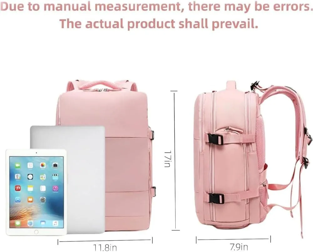 Levettevac Backpack, Levettevac Mochila, Expandable Large Capacity, with Separate Shoe Compartment (Beige)