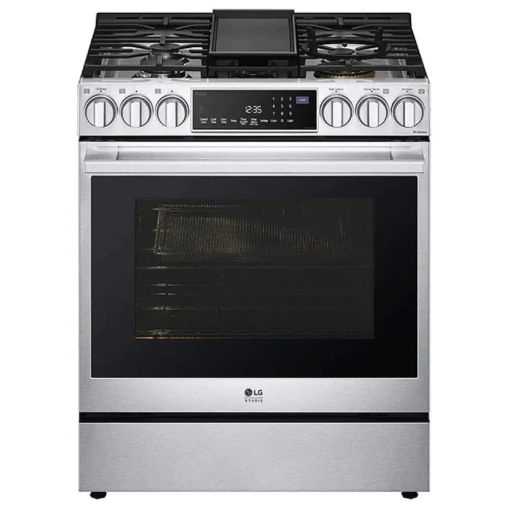 LG STUDIO 6.3 cu. ft. Gas Slide-in Range with InstaView®, ProBake Convection® and Air Fry (LSGL6337F)