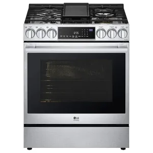 LG STUDIO 6.3 cu. ft. Gas Slide-in Range with InstaView®, ProBake Convection® and Air Fry (LSGL6337F)