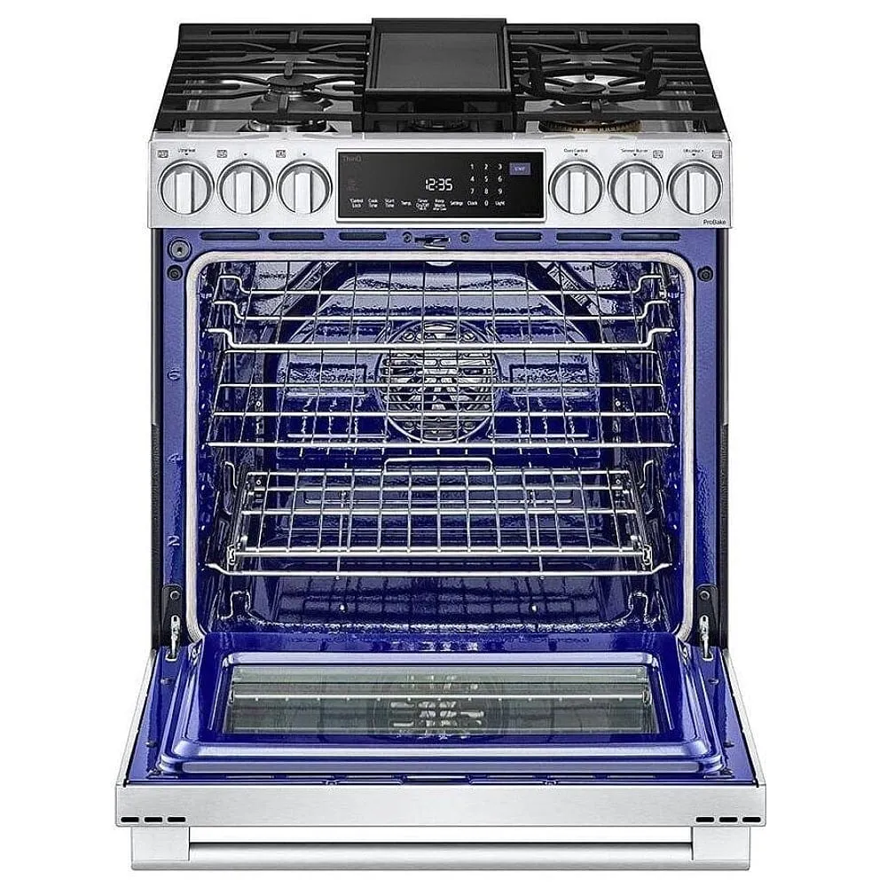 LG STUDIO 6.3 cu. ft. Gas Slide-in Range with InstaView®, ProBake Convection® and Air Fry (LSGL6337F)