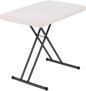 Lifetime 28240 Adjustable Folding Laptop Table TV Tray, 30 Inch Almond