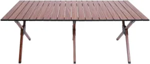 Lightweight Aluminum Roll Up Table Easy to Clean Portable Folding Table Outdoor Travel Backyards Camping Table
