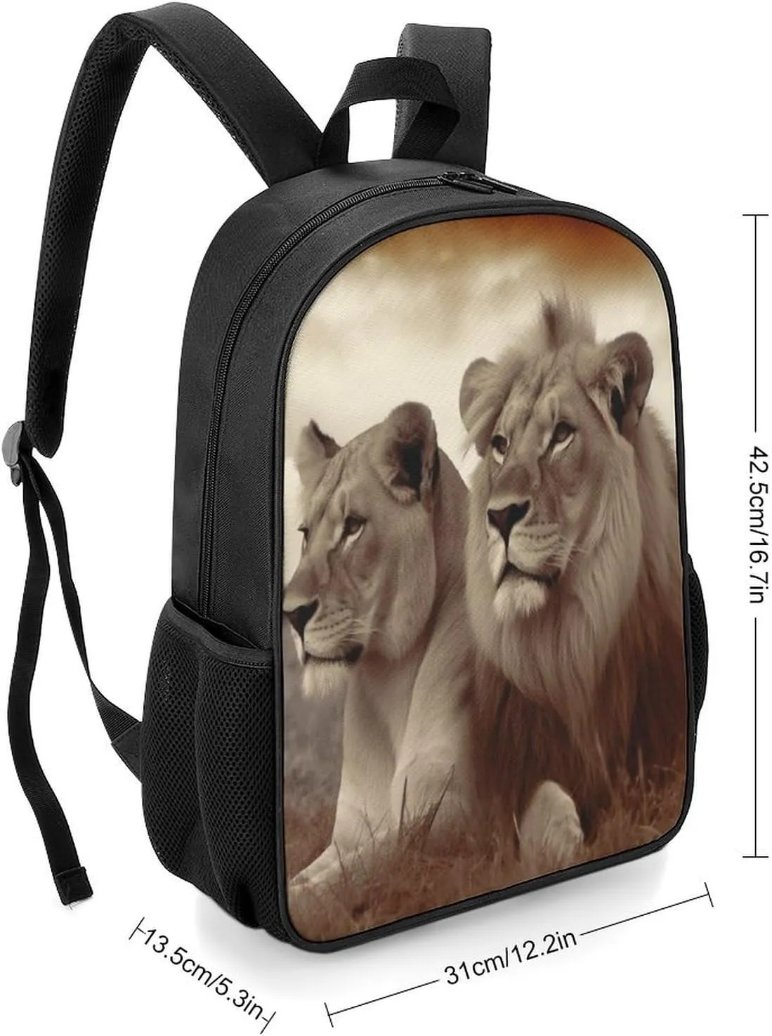 Lightweight Backpacks Cute Travel Bag Durable African Lioness Printing Small Travel Backpack For Women & Men