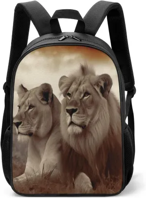 Lightweight Backpacks Cute Travel Bag Durable African Lioness Printing Small Travel Backpack For Women & Men