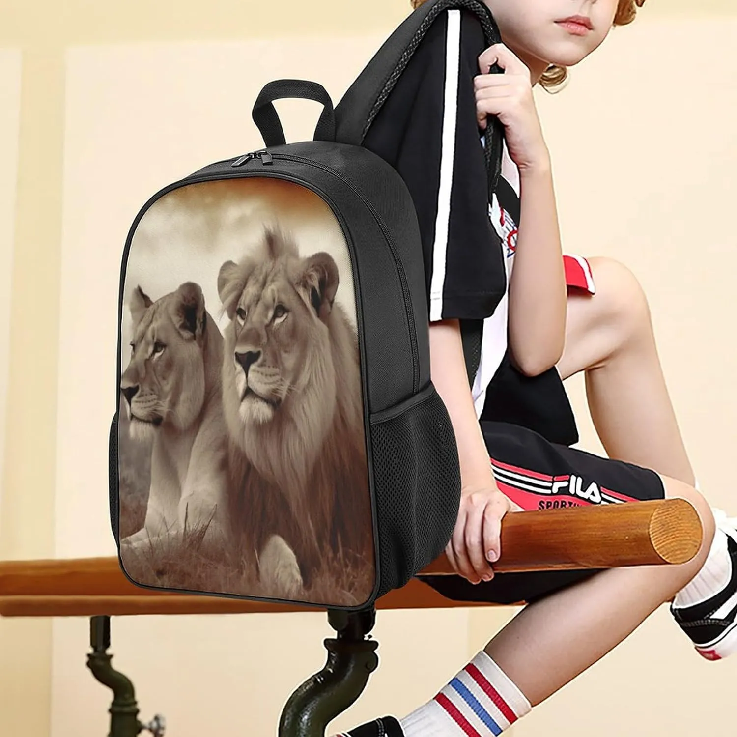Lightweight Backpacks Cute Travel Bag Durable African Lioness Printing Small Travel Backpack For Women & Men