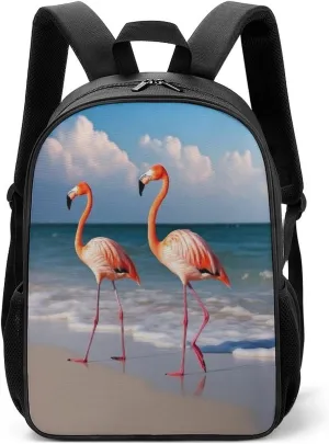 Lightweight Backpacks Cute Travel Bag Durable Bird Pink Printing Small Travel Backpack For Women & Men