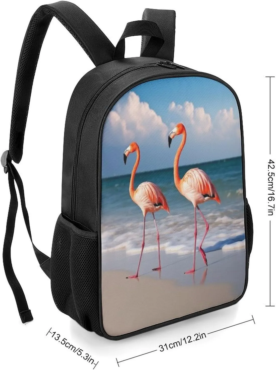Lightweight Backpacks Cute Travel Bag Durable Bird Pink Printing Small Travel Backpack For Women & Men