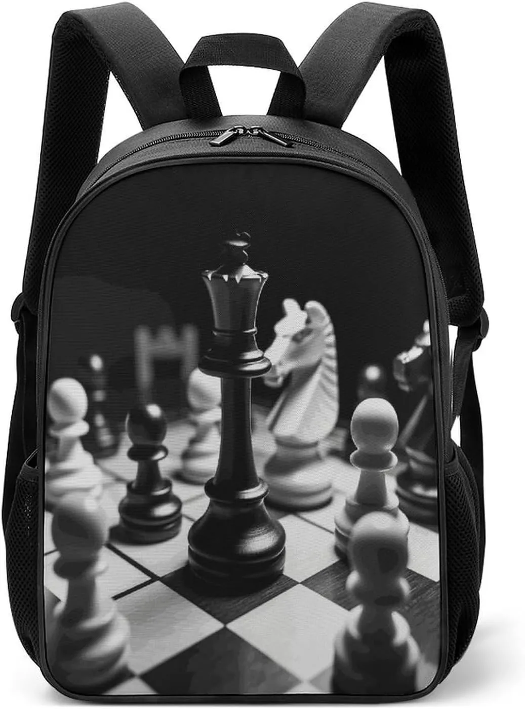 Lightweight Backpacks Cute Travel Bag Durable Black And White Chess Printing Small Travel Backpack For Women & Men
