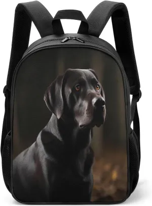 Lightweight Backpacks Cute Travel Bag Durable Black Labrador Printing Small Travel Backpack For Women & Men