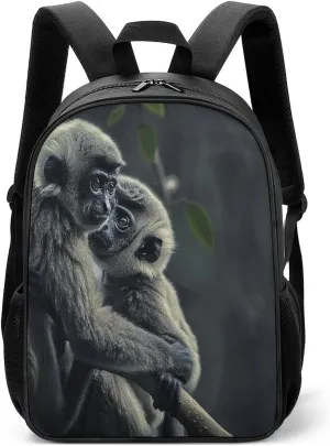 Lightweight Backpacks Cute Travel Bag Durable Black Monkey Printing Small Travel Backpack For Women & Men