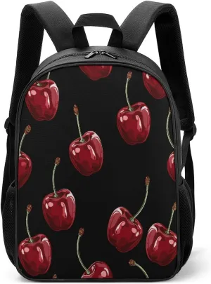 Lightweight Backpacks Cute Travel Bag Durable Cherry Cartoon Pattern Printing Small Travel Backpack For Women & Men