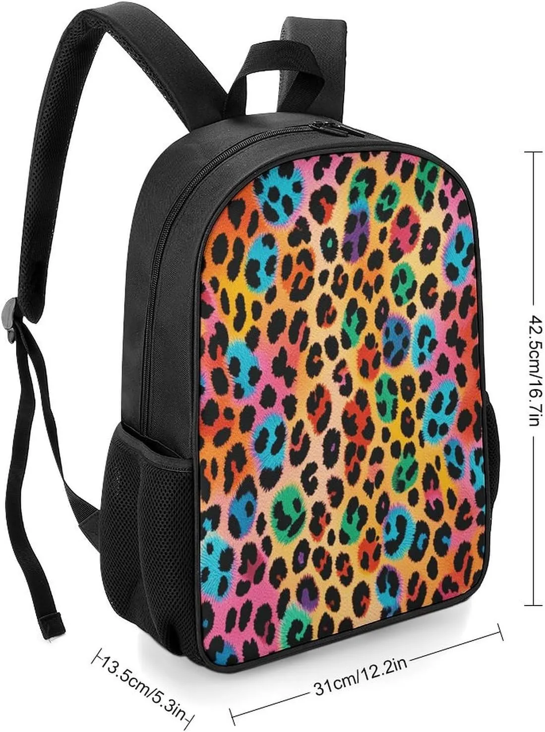 Lightweight Backpacks Cute Travel Bag Durable Colorful Leopard Printing Small Travel Backpack For Women & Men